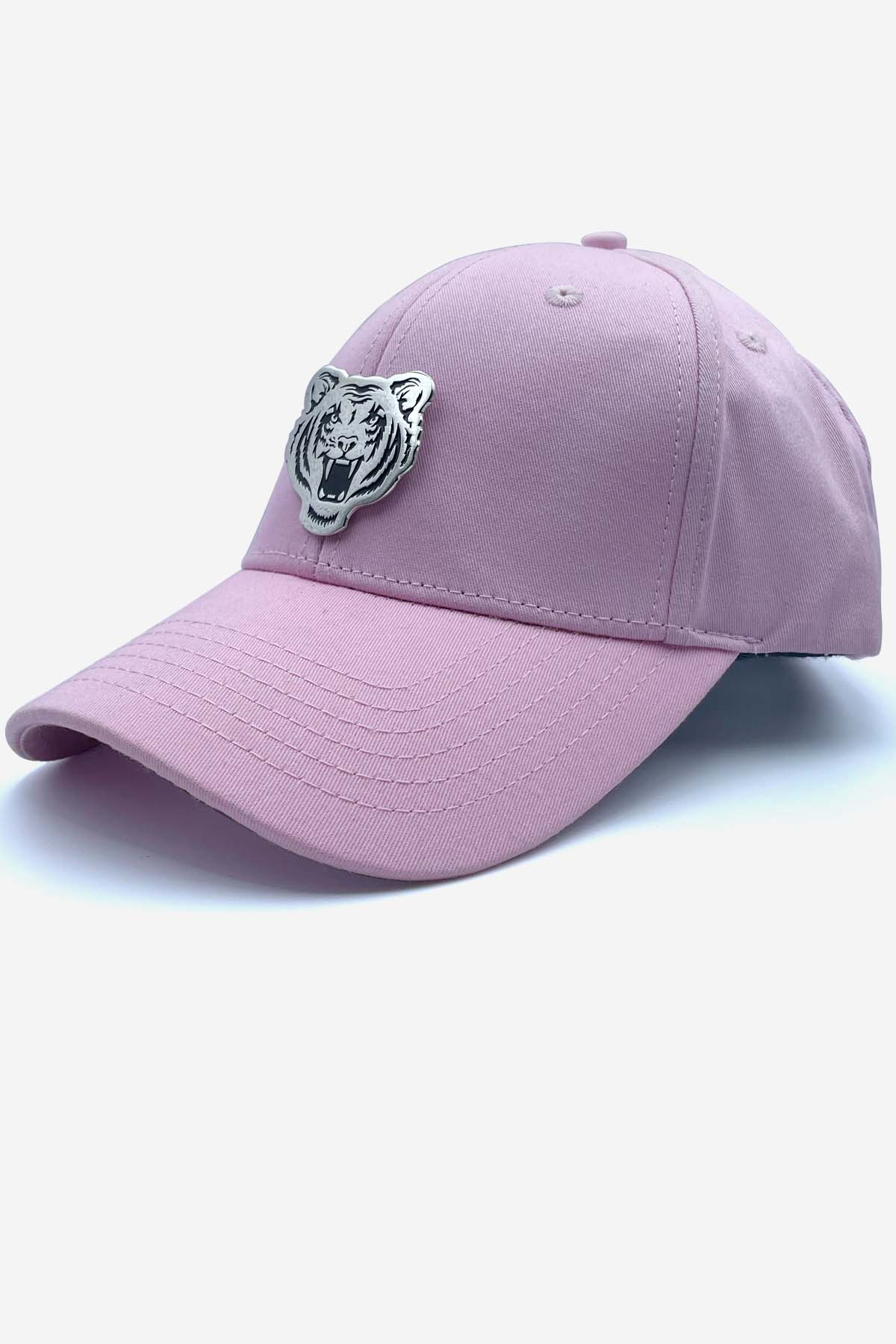 PINK TIGER CAP WITH SILVER LOGO