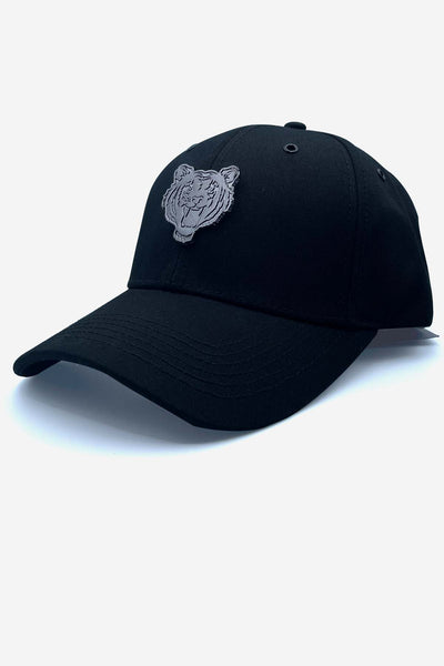 BLACK TIGER CAP WITH BLACK LOGO