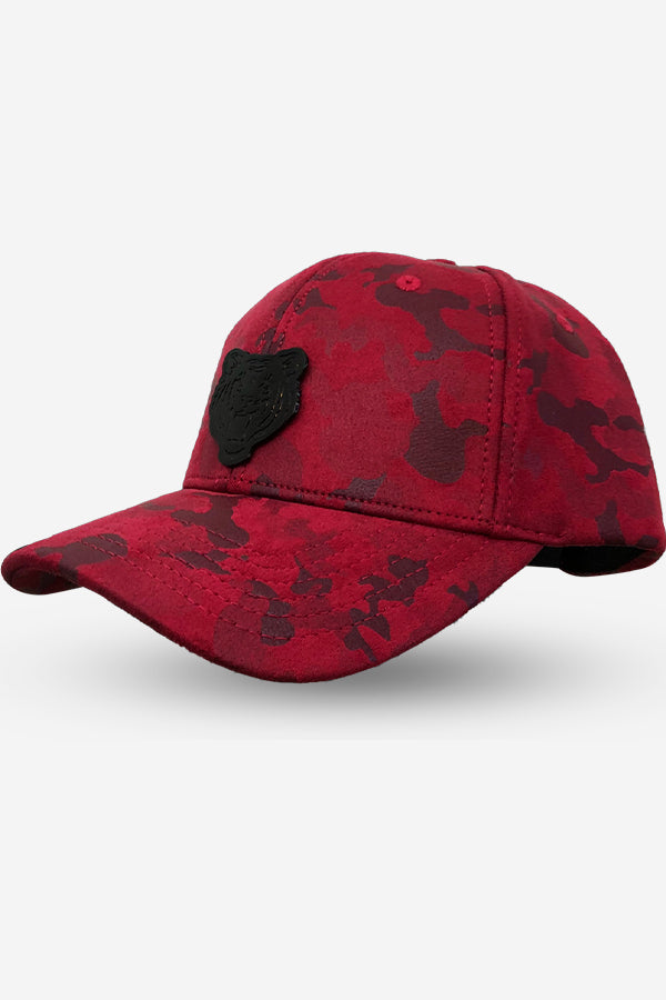 RED CAMO SUEDE TIGER CAP