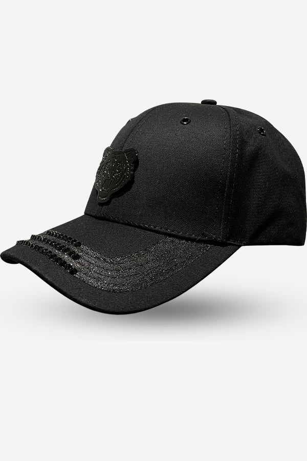 BLACK SWAROWSKI GLITTER CAP